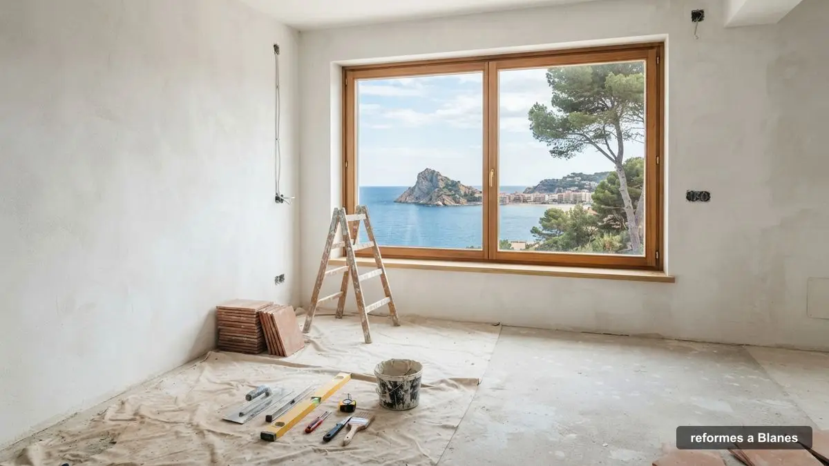 Reformes a Blanes: obra de reforma d'un pis davant del mar